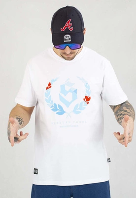 T-shirt Środowisko Miejskie Forever Young biało niebieski