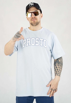 T-shirt Prosto College jasno niebieski
