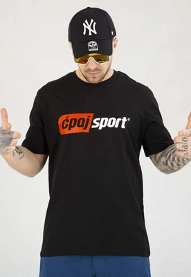 T-shirt Stoprocent Ćpaj Sport Logo czarny