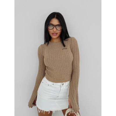 Longsleeve Olavoga Zirra beżowy