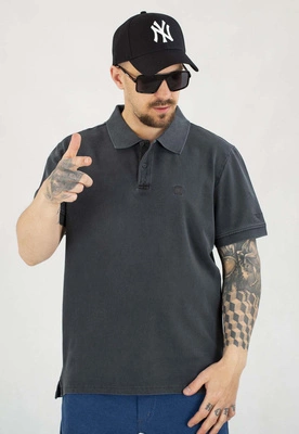 T-shirt Polo Pit Bull Washed Pique Small Logo dark graphite