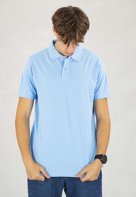 T-shirt Polo Niemaloga Clean błękitny