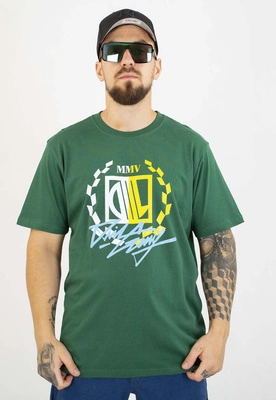 T-shirt Diil Laur Gang zielono żółty