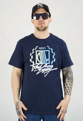 T-shirt Diil Laur Gang granatowo biały