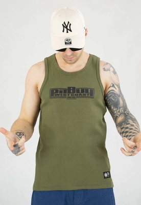 Tank Pit Bull Rib Classic Boxing oliwkowy