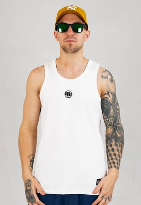 Tank Pit Bull Rib Small Logo biały