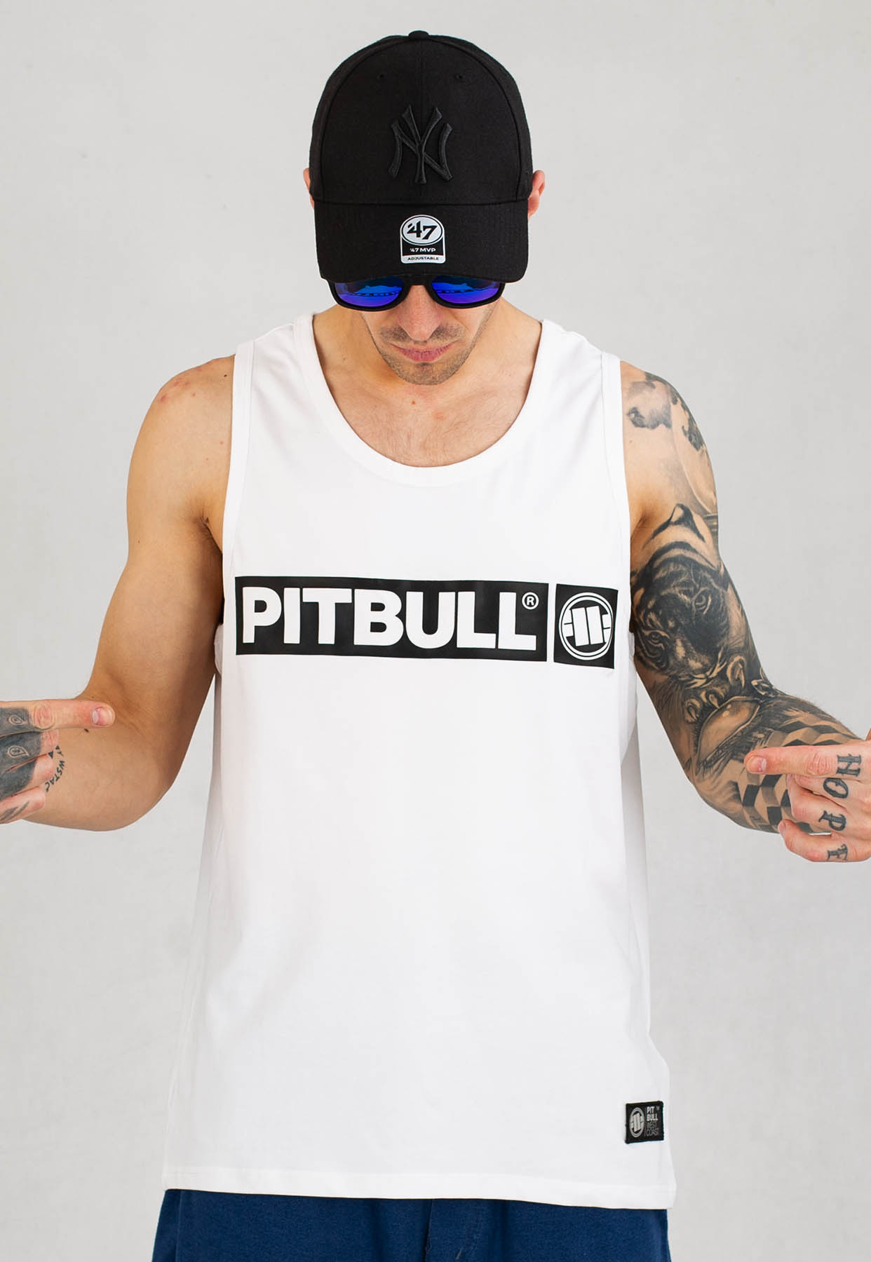 Tank Pit Bull Slim Fit Hilltop biały MEMBRANA PL