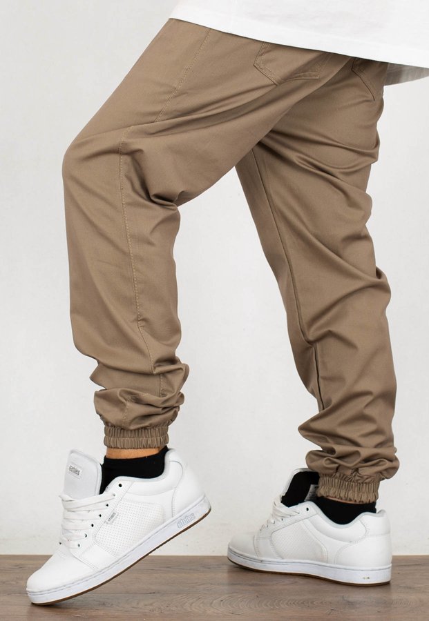  Spodnie Moro Sport Joggery Stich M Pocket guma w pasie beżowe
