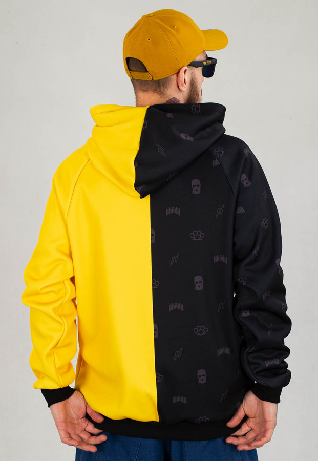 Bluza Chada Hoodie Pattern Split czarno żółta
