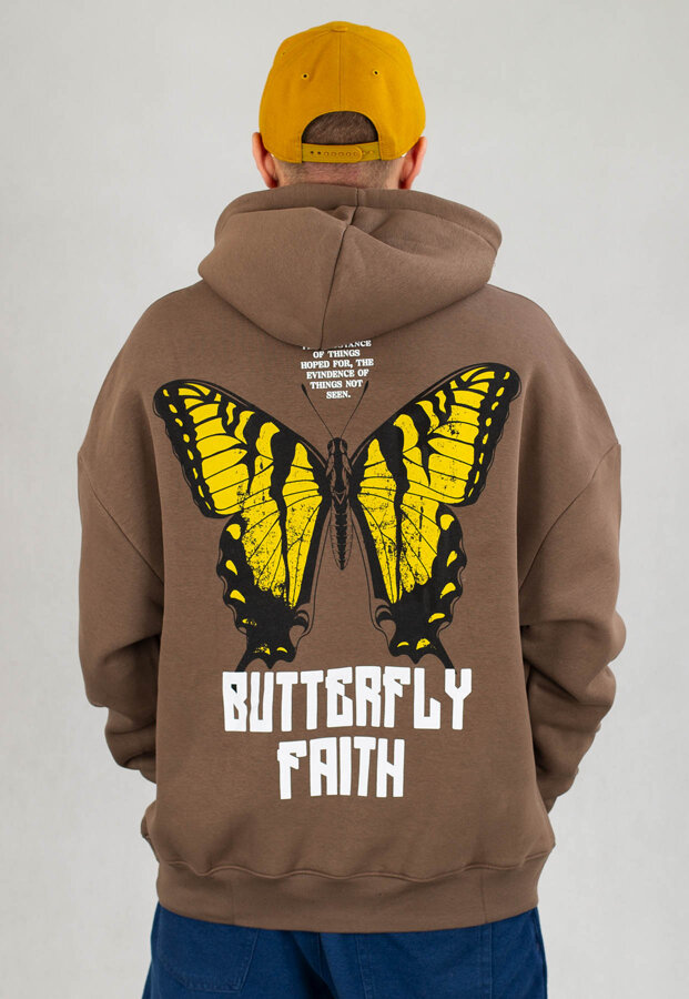 Bluza I8 Z Kapturem Butterfly brązowa
