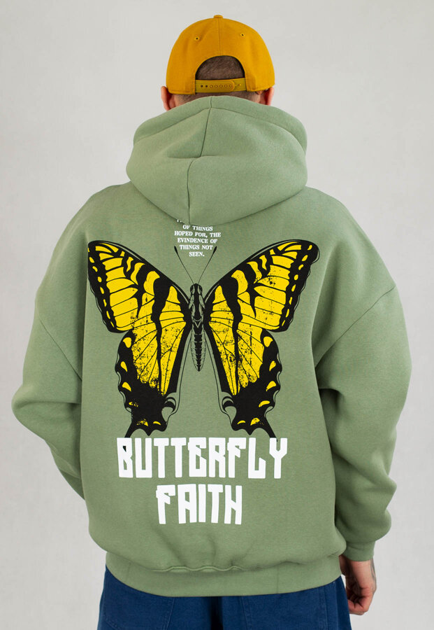 Bluza I8 Z Kapturem Butterfly zielona