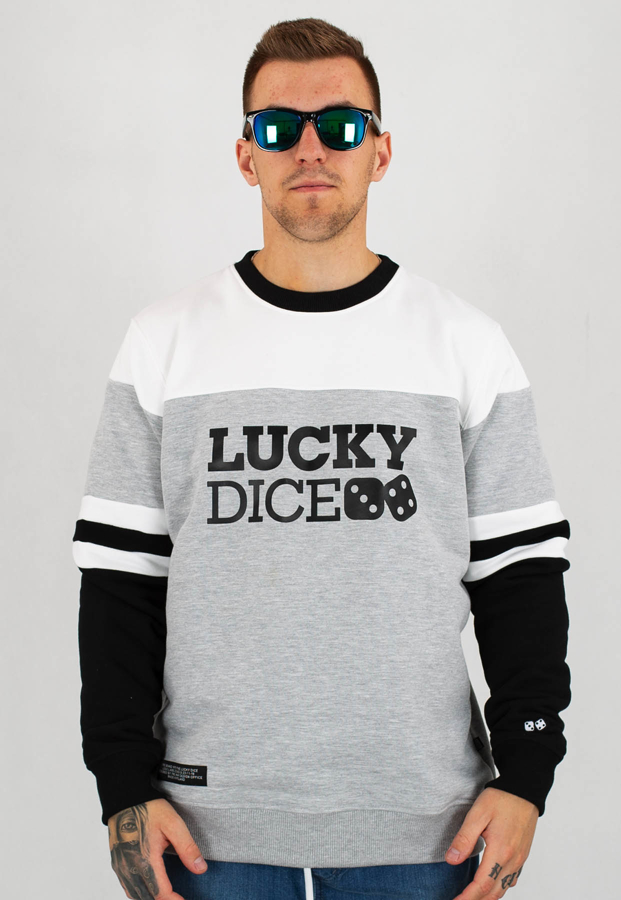 Bluza Lucky Dice College LD szaro czarna