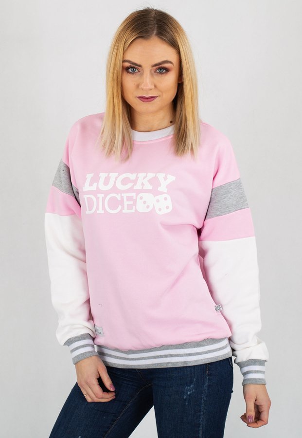 Bluza Lucky Dice Logo Colour różowa