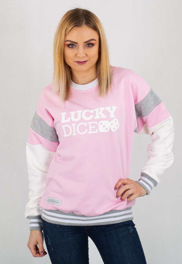 Bluza Lucky Dice Logo Colour różowa