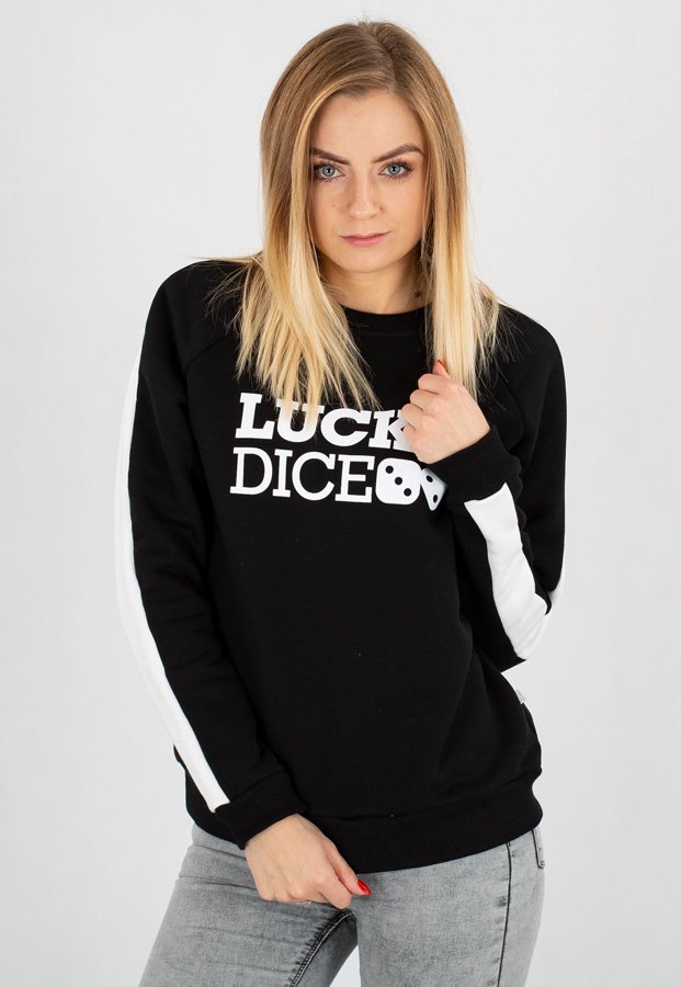 Bluza Lucky Dice Logo Stripe czarna