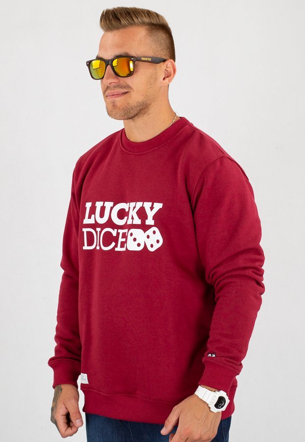 Bluza Lucky Dice Logo bordowa
