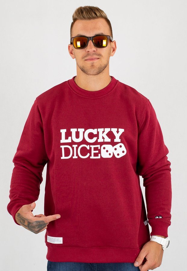 Bluza Lucky Dice Logo bordowa