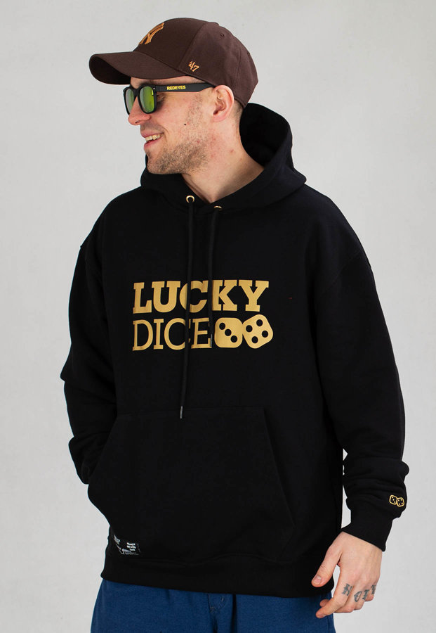 Bluza Lucky Dice Logo czarno złota