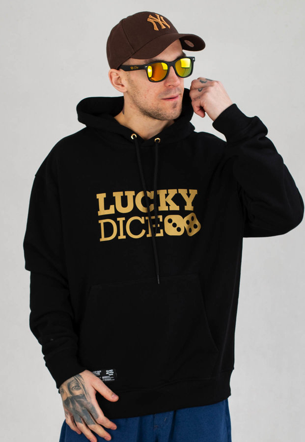 Bluza Lucky Dice Logo czarno złota