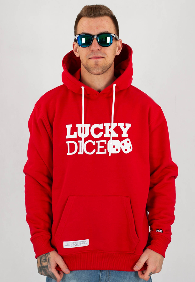 Bluza Lucky Dice Logo czerwona
