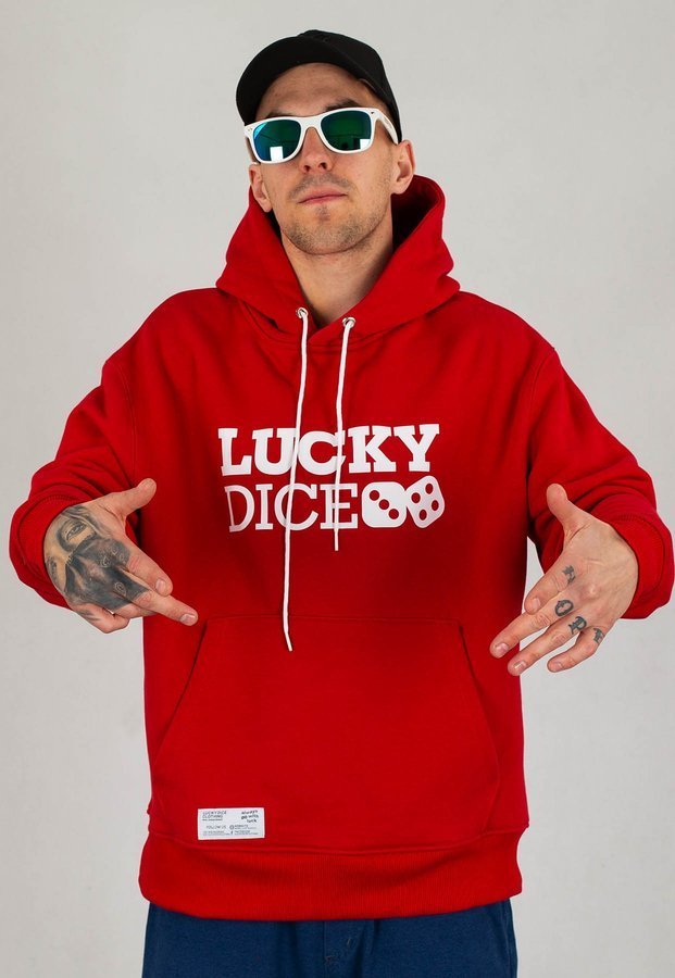 Bluza Lucky Dice Logo czerwona
