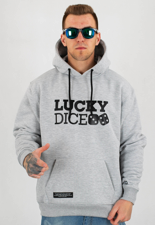 Bluza Lucky Dice Logo szara