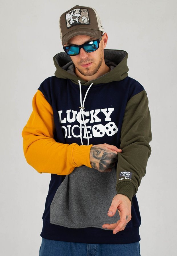 Bluza Lucky Dice Multicolor Logo One granatowo miodowo oliwkowa