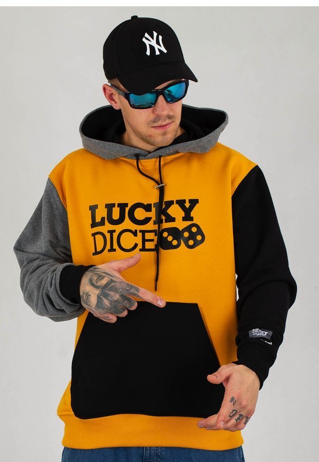 Bluza Lucky Dice Multicolor Logo One miodowo szaro czarna