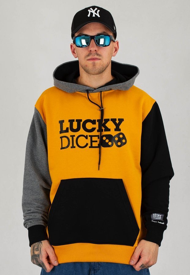 Bluza Lucky Dice Multicolor Logo One miodowo szaro czarna