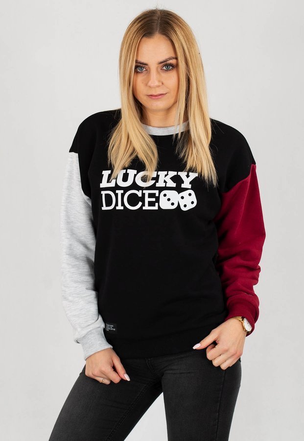 Bluza Lucky Dice Multicolour czarno szaro bordowa