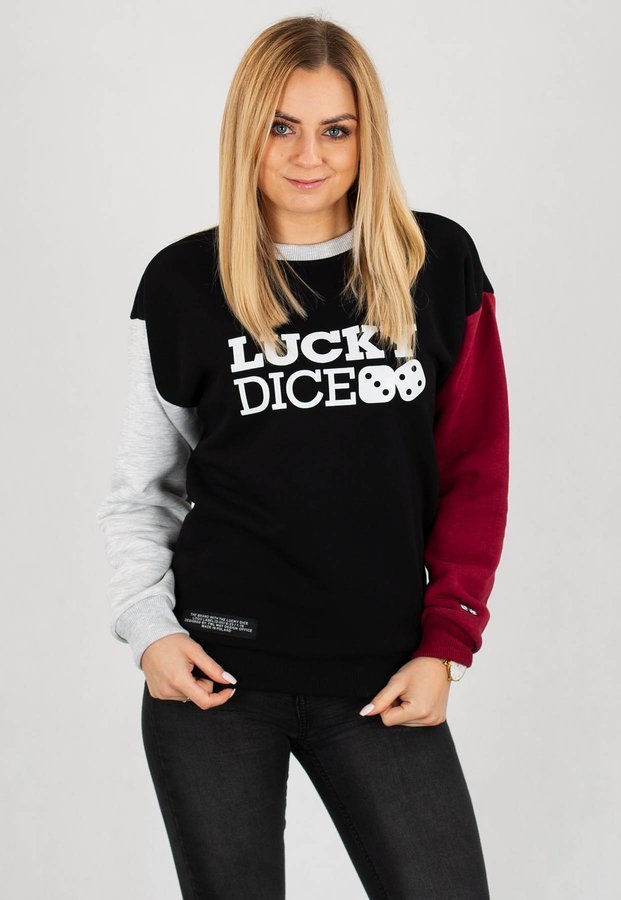 Bluza Lucky Dice Multicolour czarno szaro bordowa
