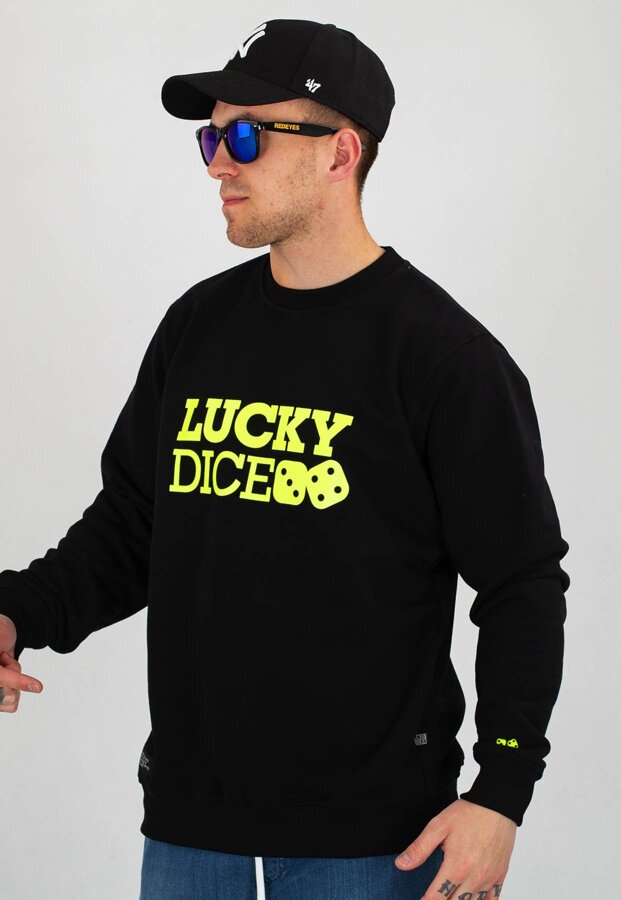 Bluza Lucky Dice Simple Dice czarno neonowa