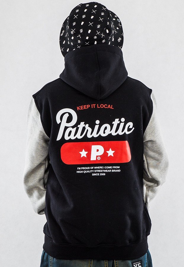 Bluza Patriotic Base Zip czarno szara