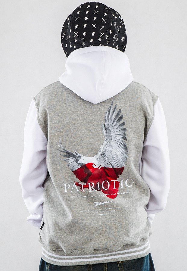 Bluza Patriotic Eagle Zip szaro biała