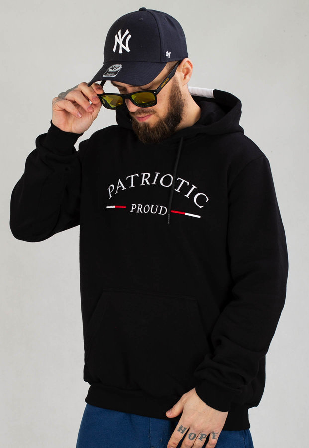 Bluza Patriotic Hoodie Collage Proud czarna