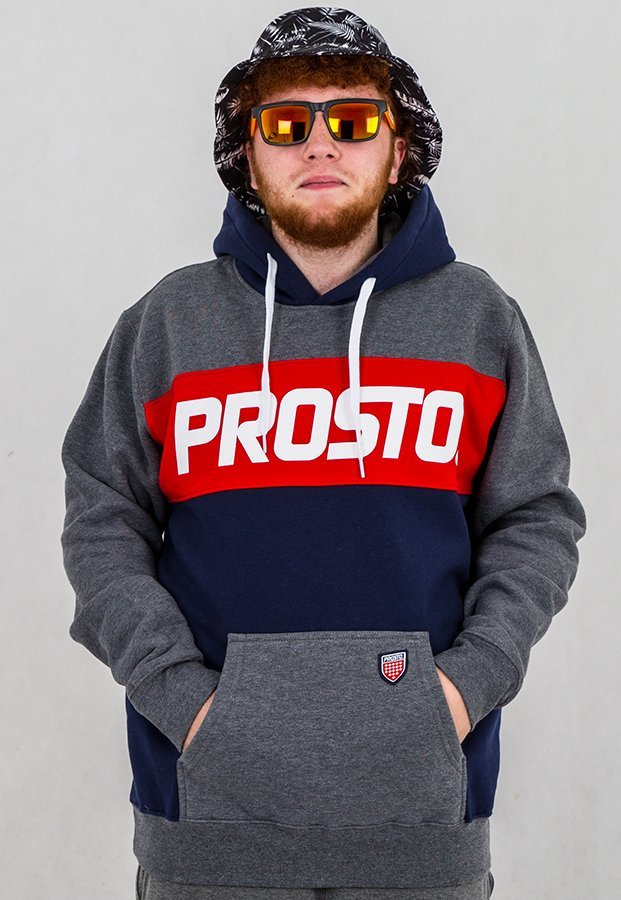 Bluza Prosto Tone szaro granatowa