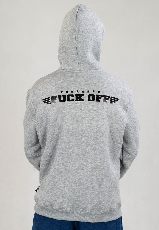 Bluza Red Eyes Fuck Off szaro czarna