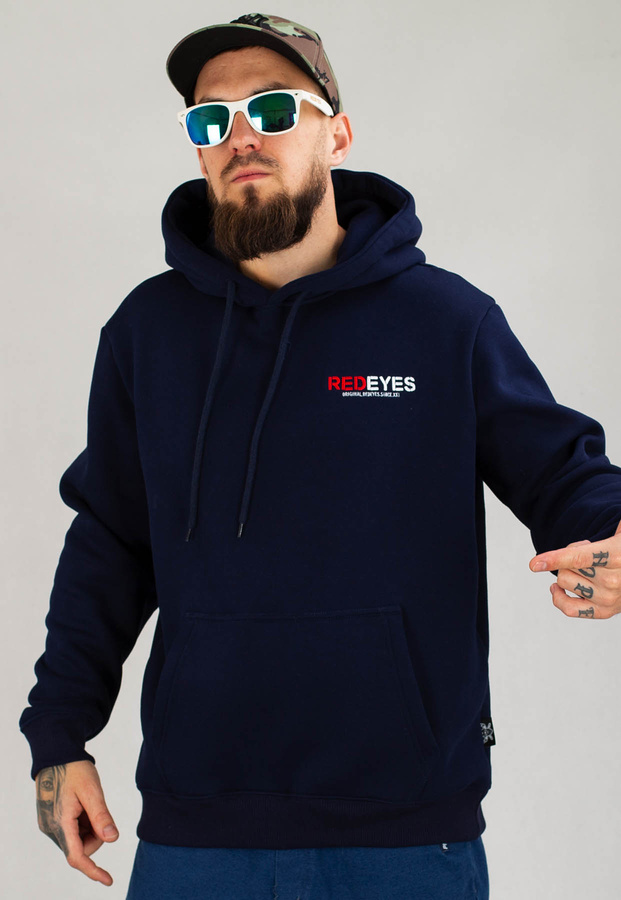 Bluza Red Eyes King granatowo biała
