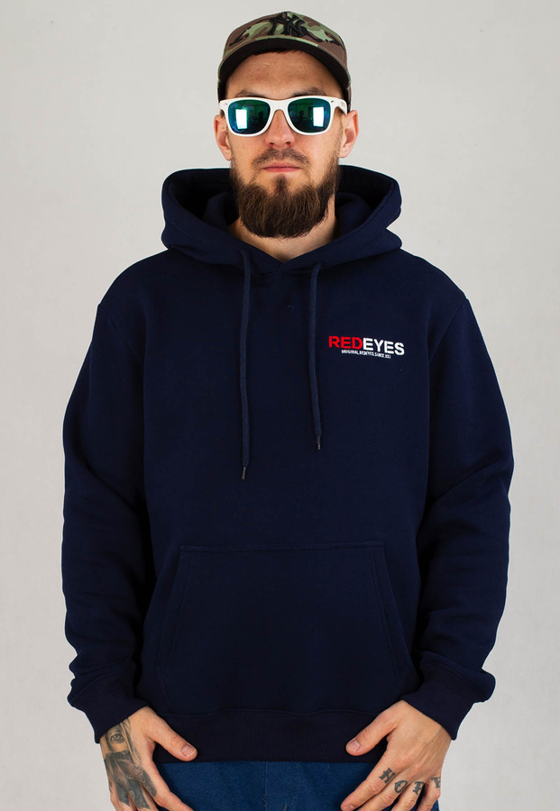 Bluza Red Eyes King granatowo biała