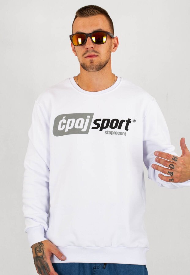 Bluza Stoprocent Ćpaj Sport biała