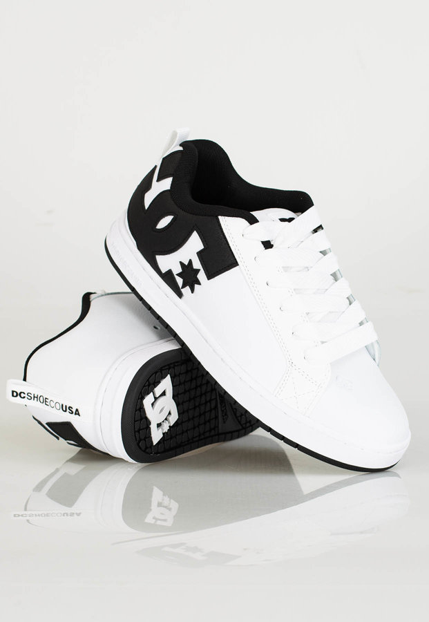 Buty DC Shoes Court Graffik M Shoe 300529-WLK białe