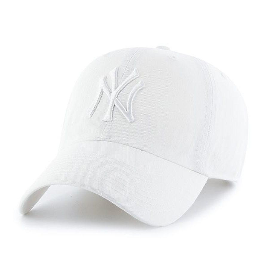 Czapka 47 Brand Clean Up MLB New York Yankees biała