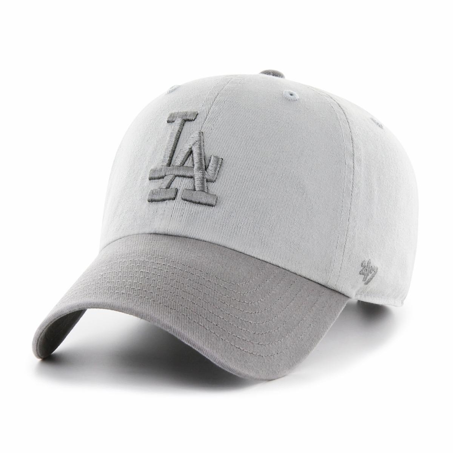 Czapka 47 Brand MLB Los Angeles Dodgers Two Tone '47 CLEAN UP szara