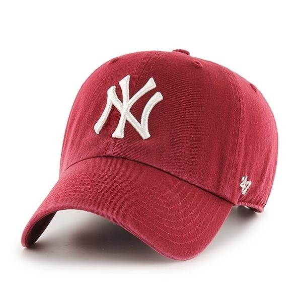 Czapka 47 Brand MLB New York Yankees '47 CLEAN UP bordowa
