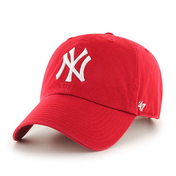 Czapka 47 Brand MLB New York Yankees '47 CLEAN UP czerwona