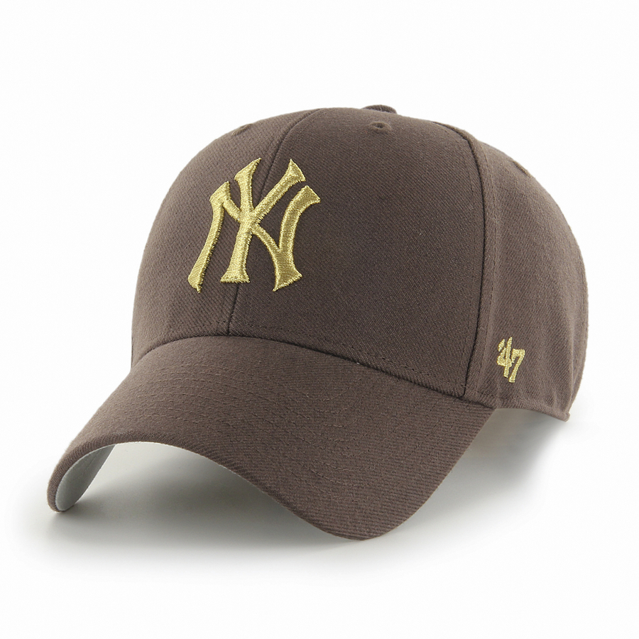 Czapka 47 Brand MLB New York Yankees Metallic Snap ’47 MVP czarna B-MTLCS17WBP-BW