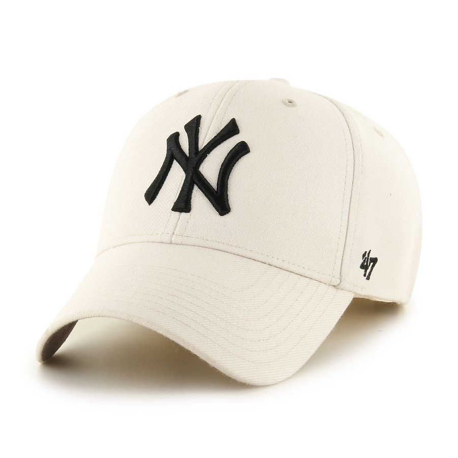 Czapka 47 Brand MVP Snapback MLB New York Yankees kremowa