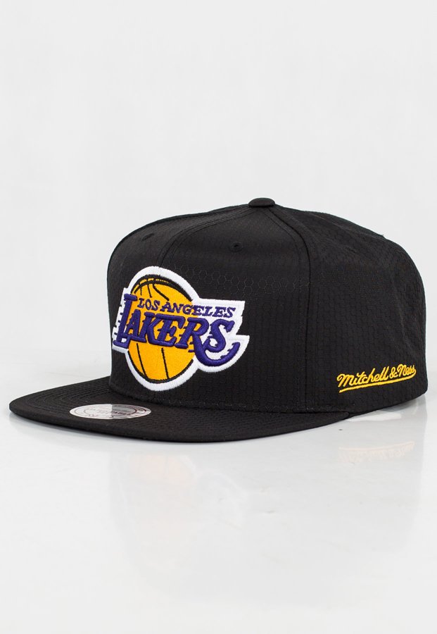 Czapka Snapback Mitchell & Ness NBA Black Riptop Honeycomb LA Lakers