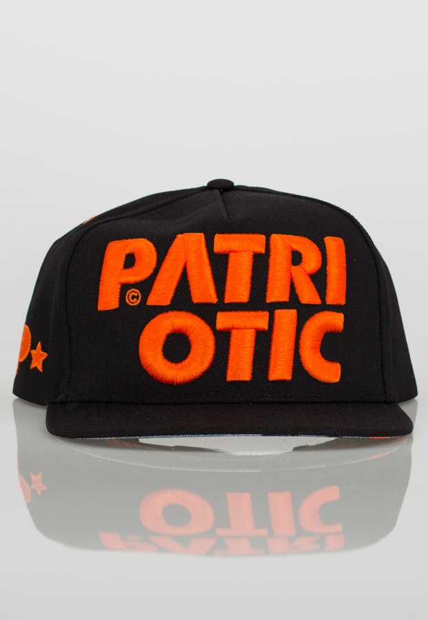 Czapka Snapback Patriotic CLS Haft orange camo czarna