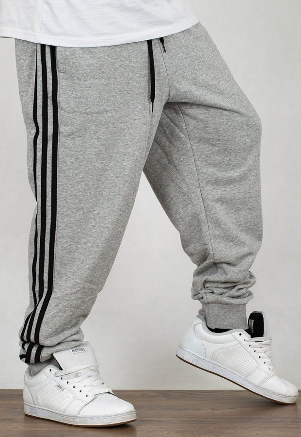 Dresy Adidas Essentials 3 Stripes Tapered Pant FT Cuffed DQ3077 szare